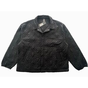 Savage X Fenty Jacket Mens Medium Quilted Woven Black Caviar 32-34 NEW NWT